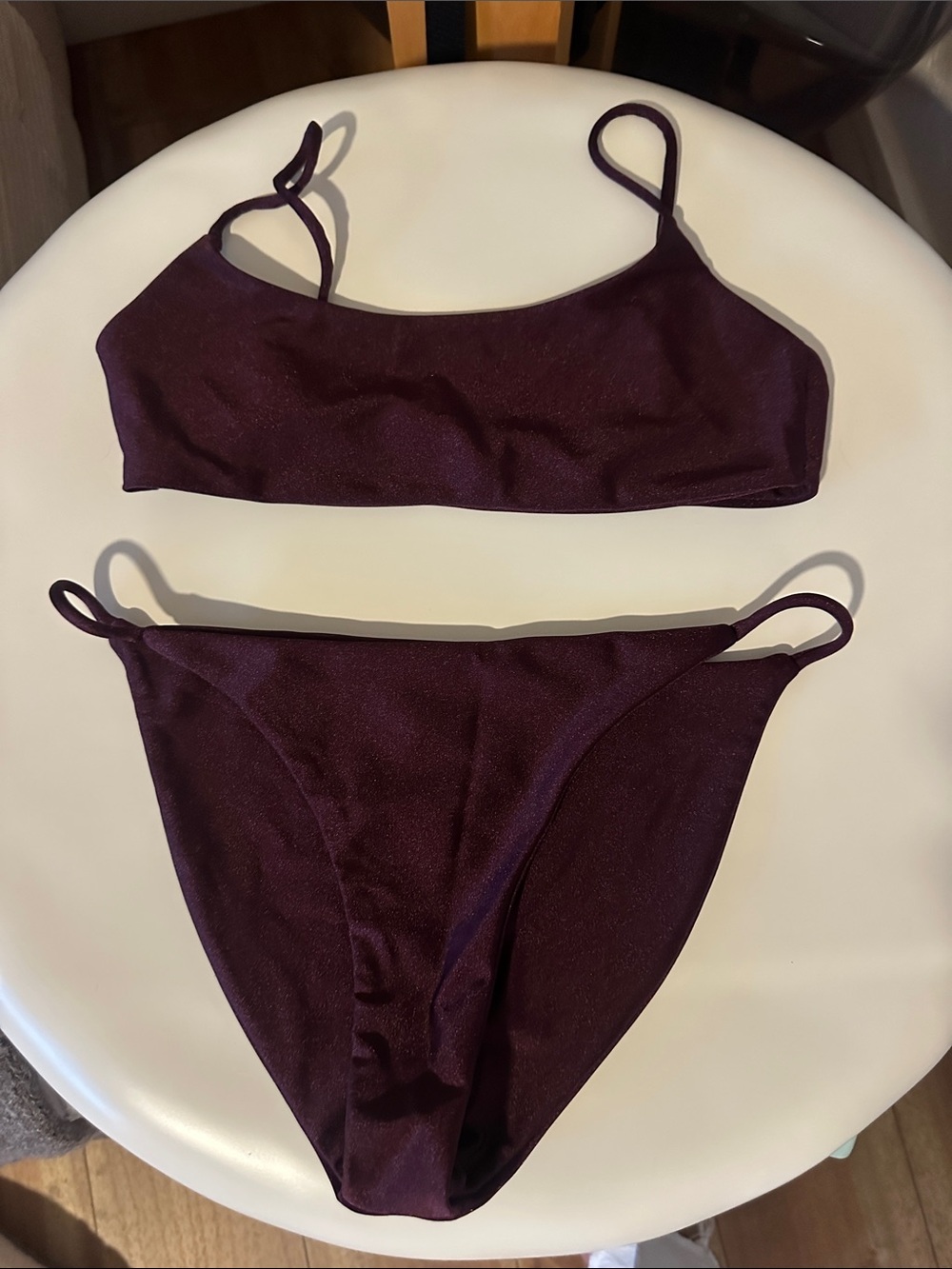 Jade Plum Purple Scoop Bikini Set